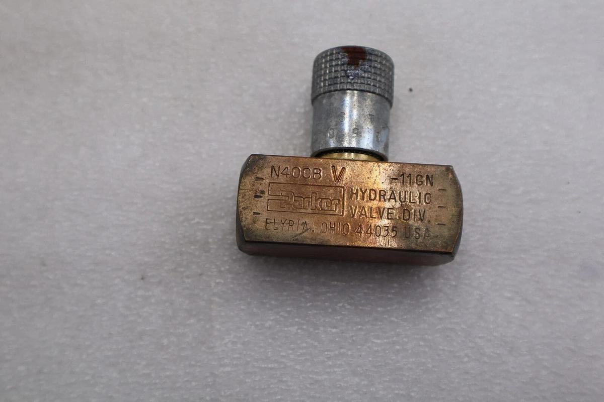 Used New Parker N400B-V Hydraulic Flow Control Valve Stock L-582