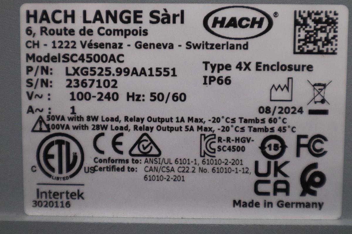 NEW OPEN BOX HACH SC4500 LXG525.99A11551 Universal Digital Controller STK GF110