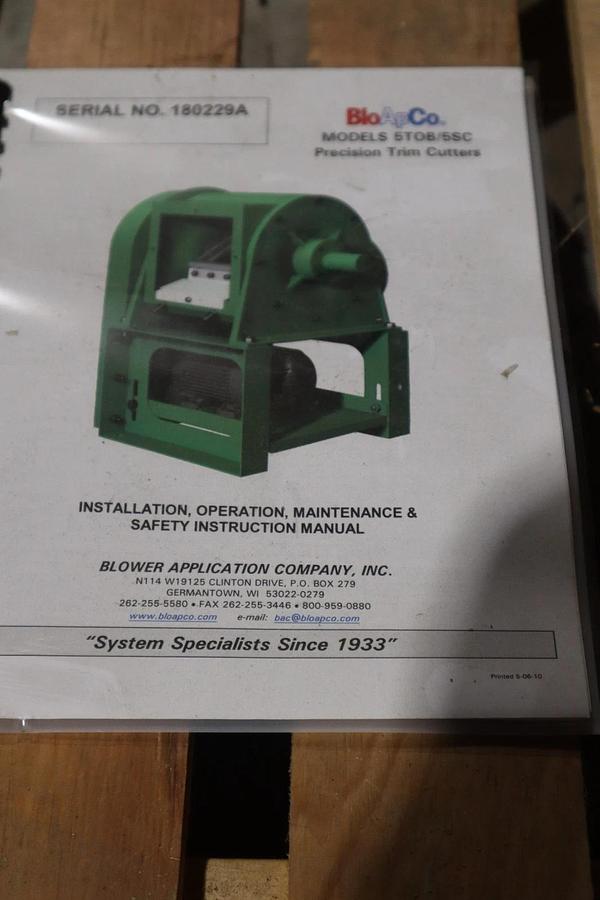 BLOAPCO TRIM CHOPPER HEAD MODEL 5TOB NEW UNUSED UNIT STOCK S-681
