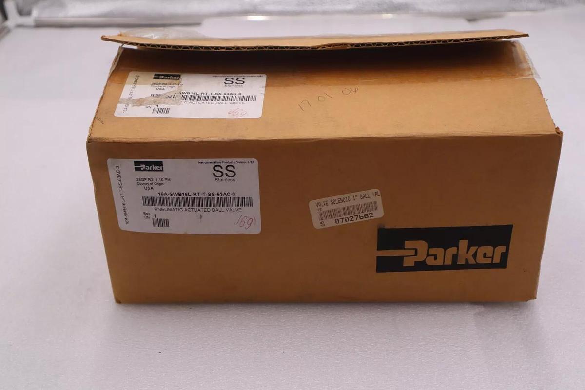 NEW 16A-SWB16L-RT-T-SS-63AC-3 Parker SWB16 Series Swing-Out Ball Valve STK 2597