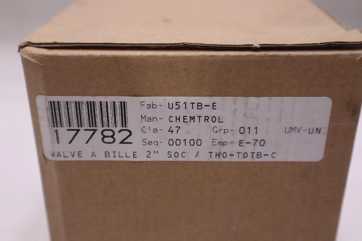 Used NEW OPEN BOX Gf Piping Systems 163375007 2" Socket Cpvc Ball Valve STK GF1006