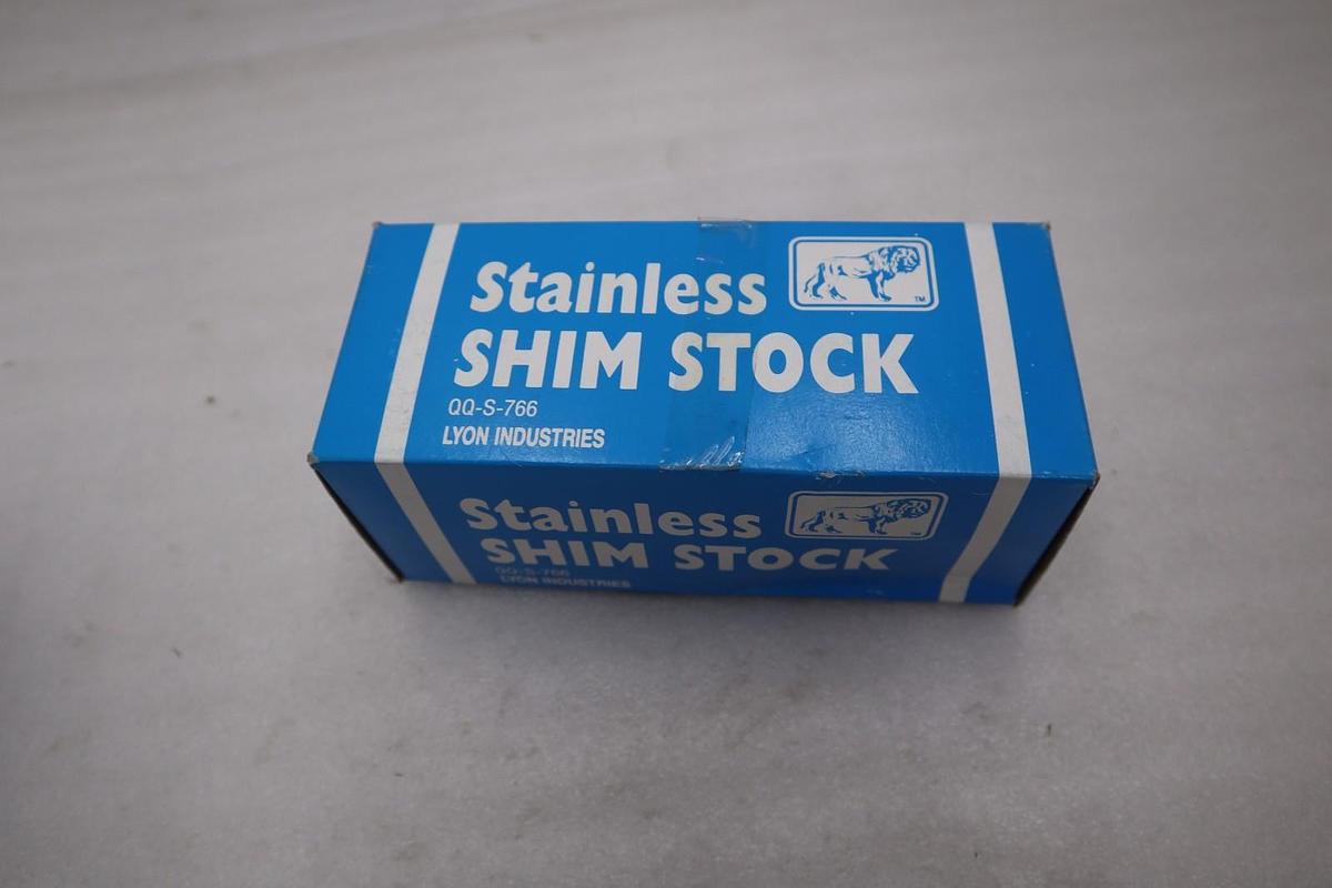 LOT OF 2 - LYON Industries QQ-S-766 Stainless Steel Shim - STOCK 874B