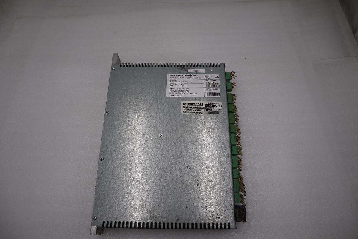 Used G & L MOTION CONTROL M.1302.7612 5-Axis Integrated Stepper 32Vac STOCK 5142A