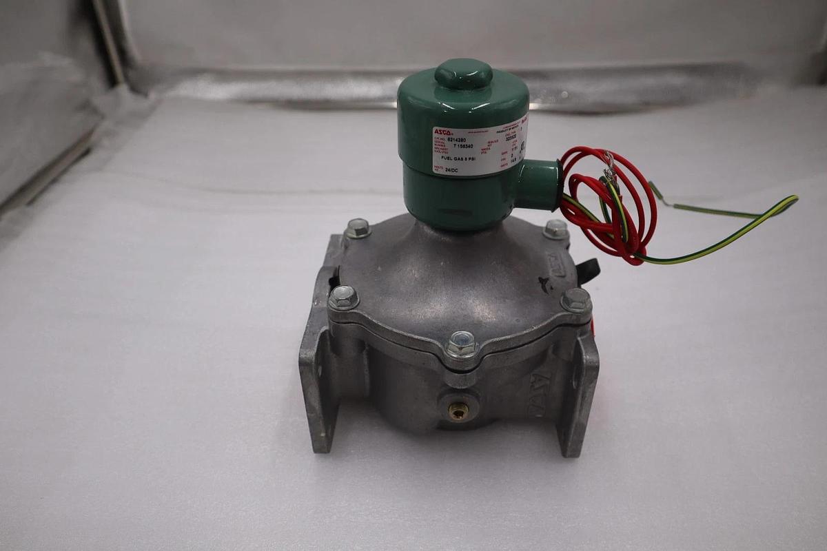 Asco RedHat 8214280 24 DC High-Flow Fuel Gas Shut Off Solenoid Valve STOCK H1581