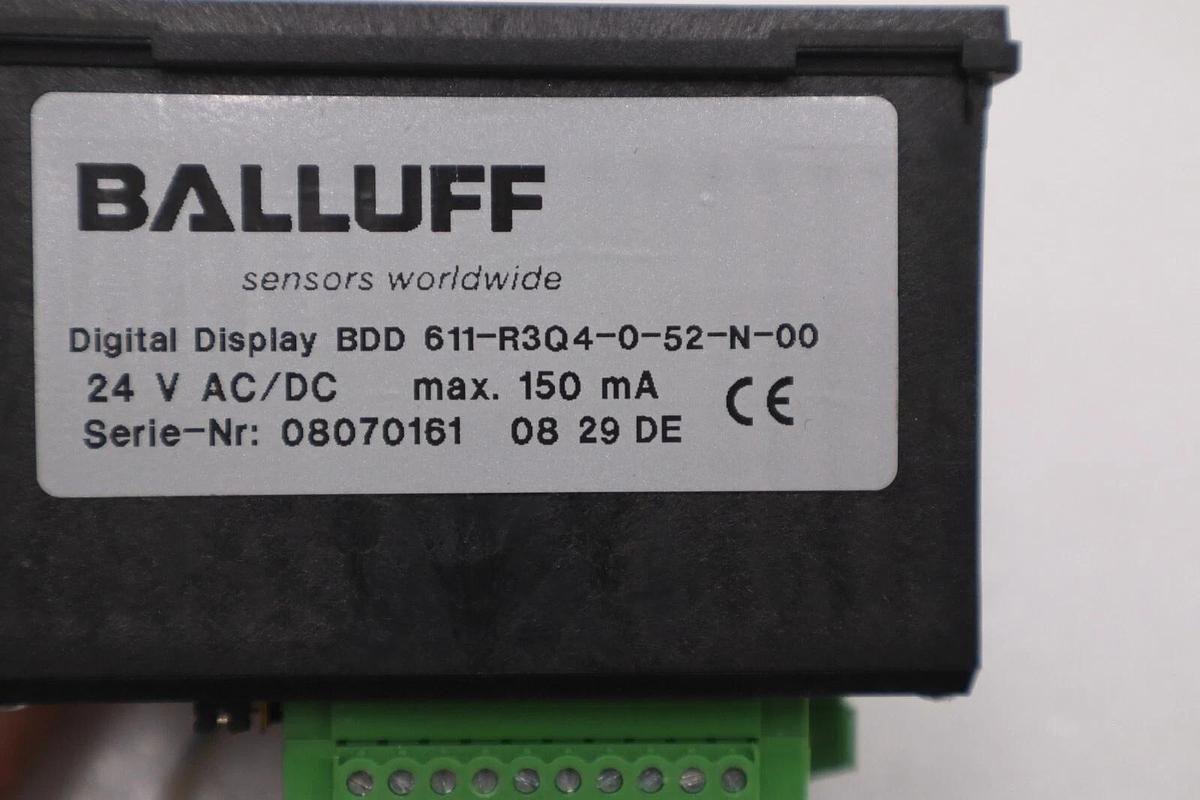 Used BALLUFF BDD 611-R3Q4-0-52-N-00 DIGITAL DISPLAY 6 DIGIT STOCK K-664-C