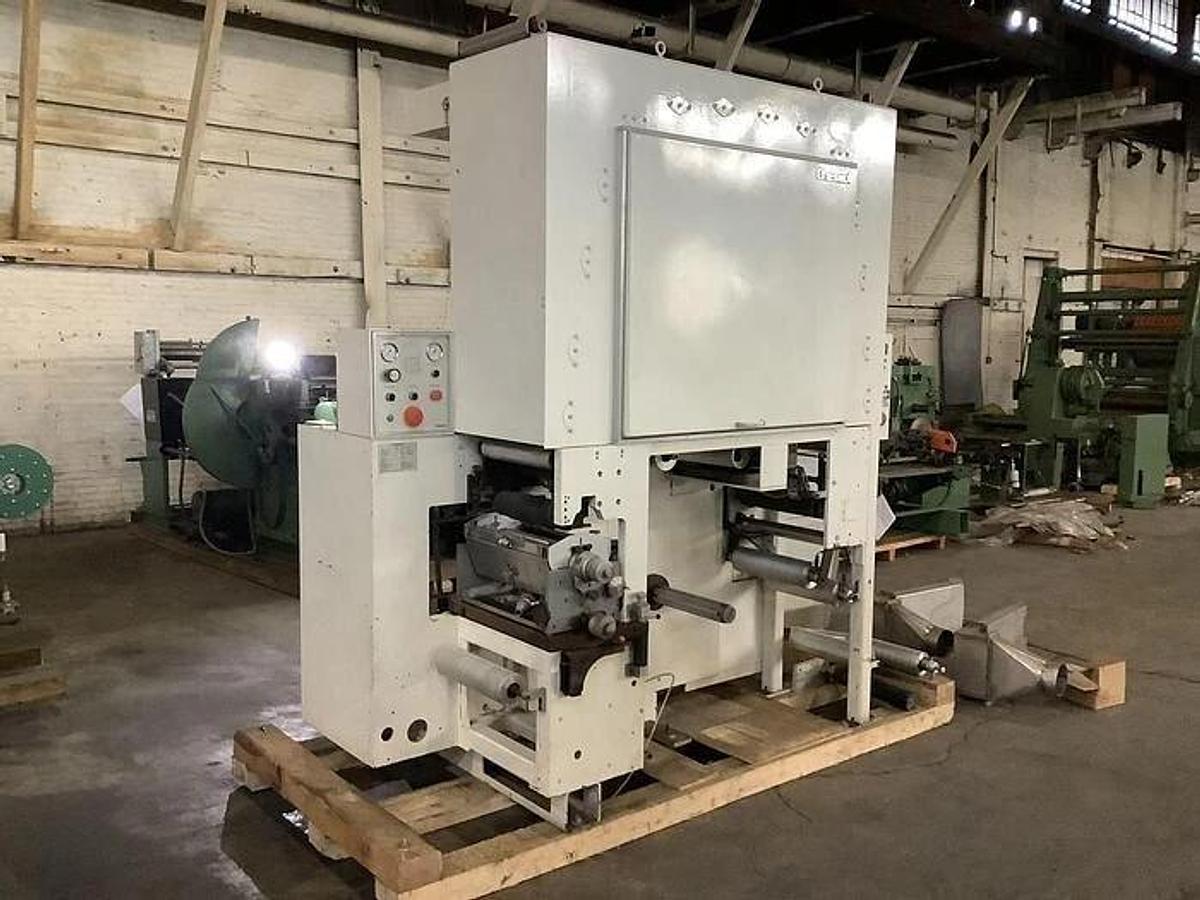 Used 15" WIDE CHESNUT ENGINEERING 1 COLOR PRINTER 2 ROLL ROTOGRAVURE AND LAMINATING