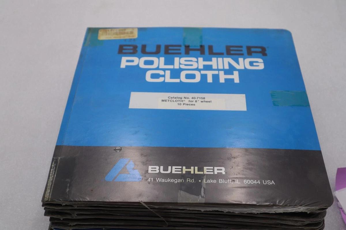 Used Buehler Polishing Cloth For 8" Wheel Selected Silk Cat 40-7158 10 Pieces #K-1735