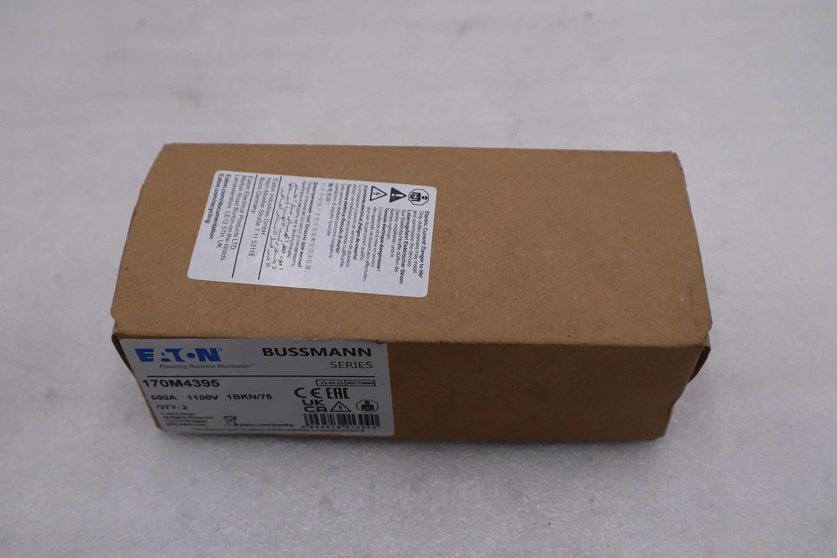 Used BOX OF (2) NEW Eaton BUSSMANN 170M4395 Fuse STOCK GF-50A