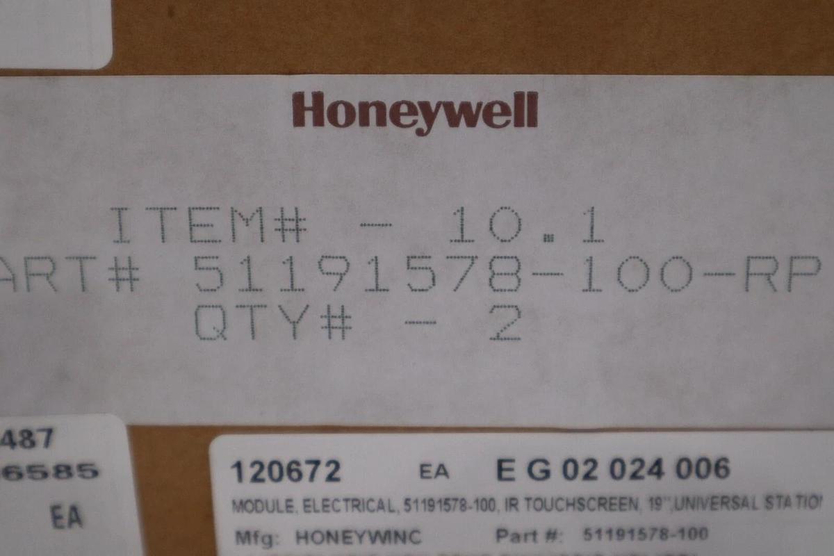 Used NEW HONEYWELL 51191578-100 PC BOARD FOR 19 INCH OPERATOR INTERFACE STOCK G91