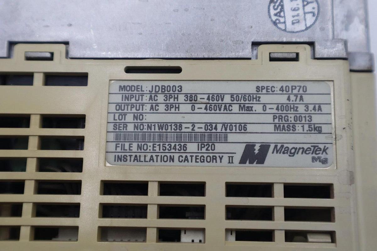 Used MAGNETEK JDB003 AC DRIVE GPD 305 STOCK #L-766