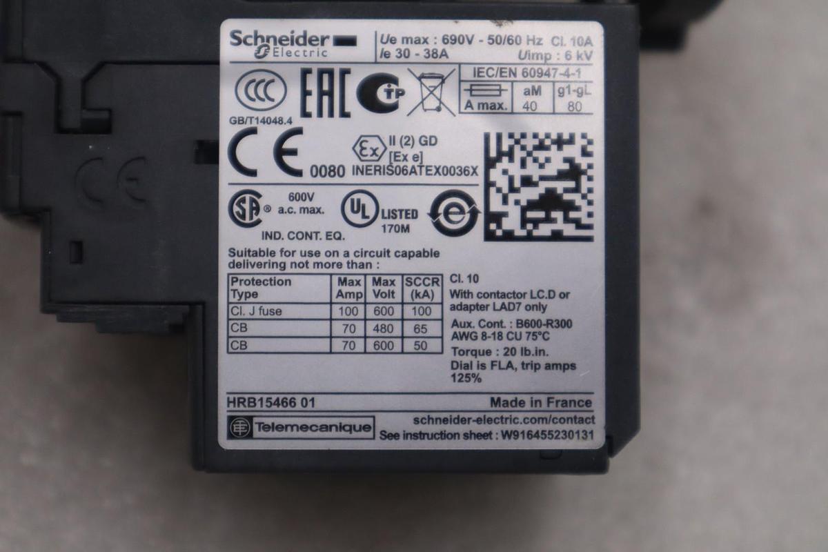 Used SCHNEIDER ELECTRIC LDR 35 TESYS STOCK #L-239B