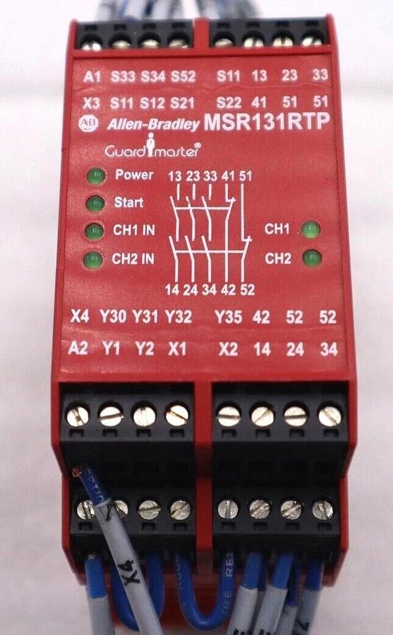 Used ALLEN BRADLEY MSR131RTP 440RC23139 SAFETY RELAY SER B 24V #L-390