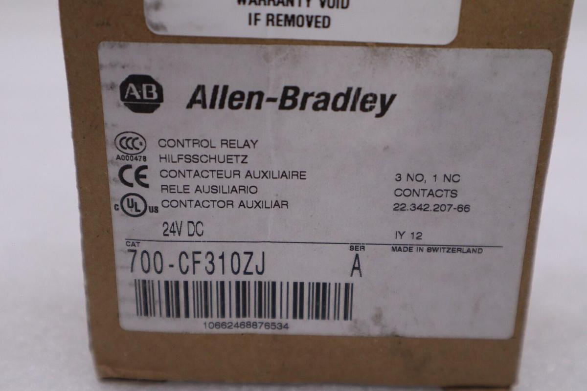 NEW ALLEN BRADLEY 700-CF310ZJ SER. A 24VDC 20A CONTACTOR AUXILIAR STOCK H213A