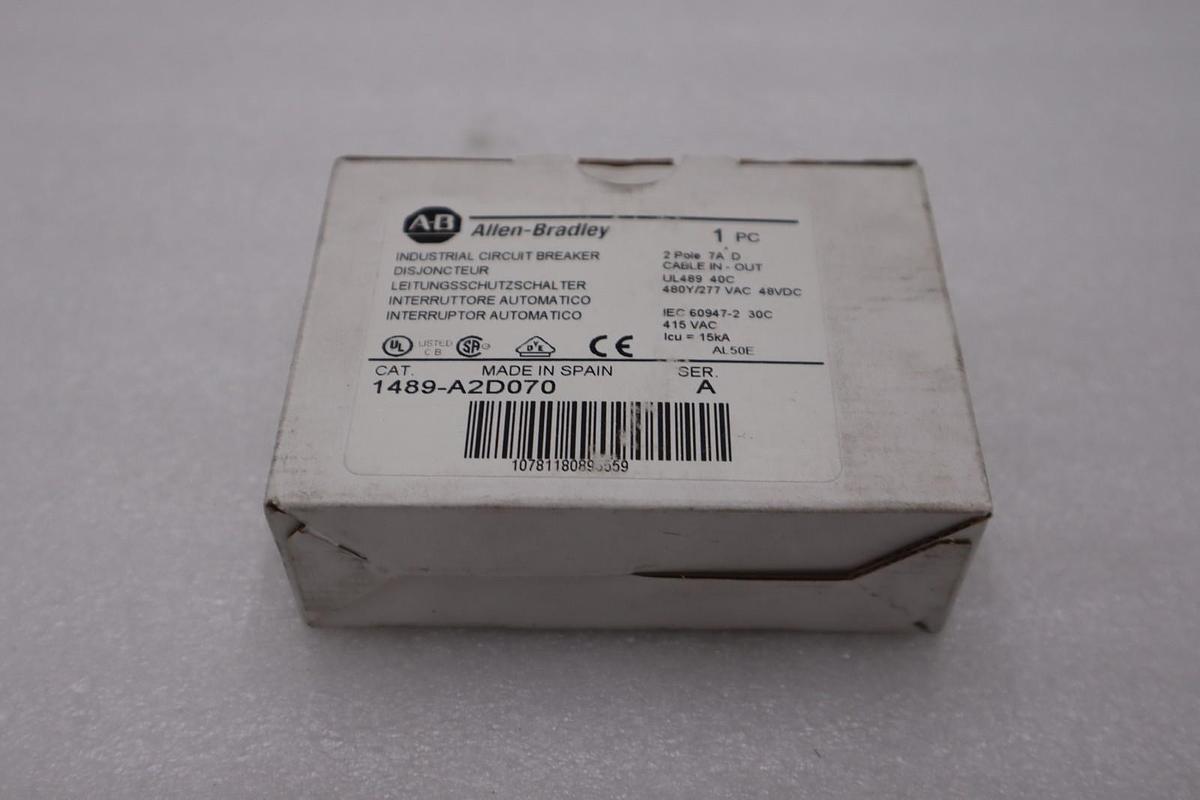 Used NEW OPEN BOX AB Allen Bradley 1489-A2D070 Circuit Breaker STOCK H972A