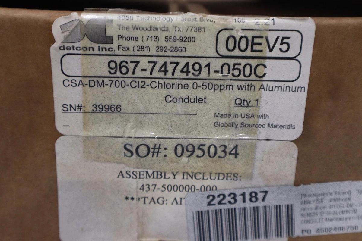 Used Teledyne Detcon DM-700/ 967-747491-050C Toxic Gas Sensor STOCK 2887A