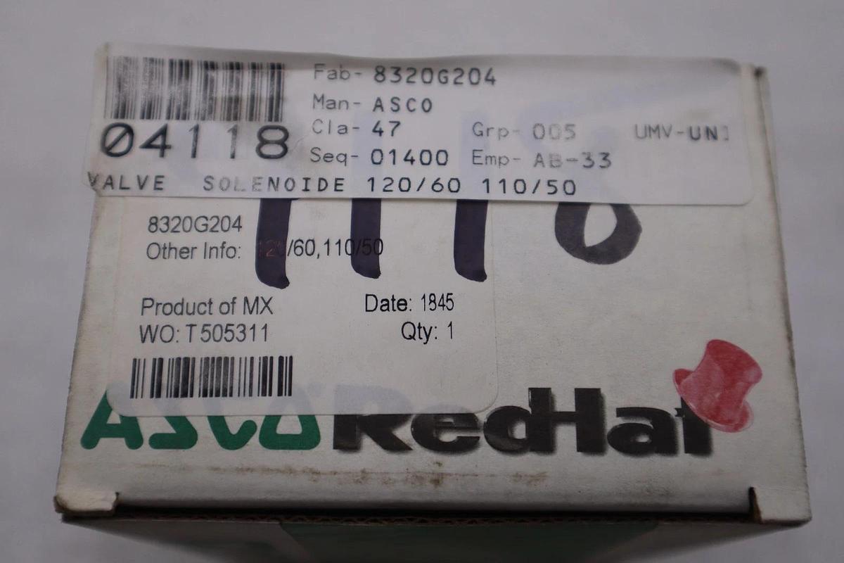Used ASCO 8320G204 1/4" 3W SOLENOID VALVE NEW STOCK GF843