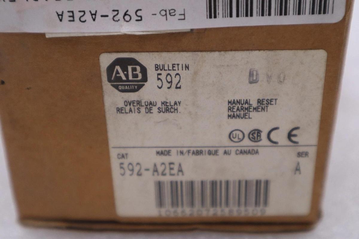 Allen Bradley 592-A2EA Ser A Manual Reset Overload Relay AB STOCK GF953A