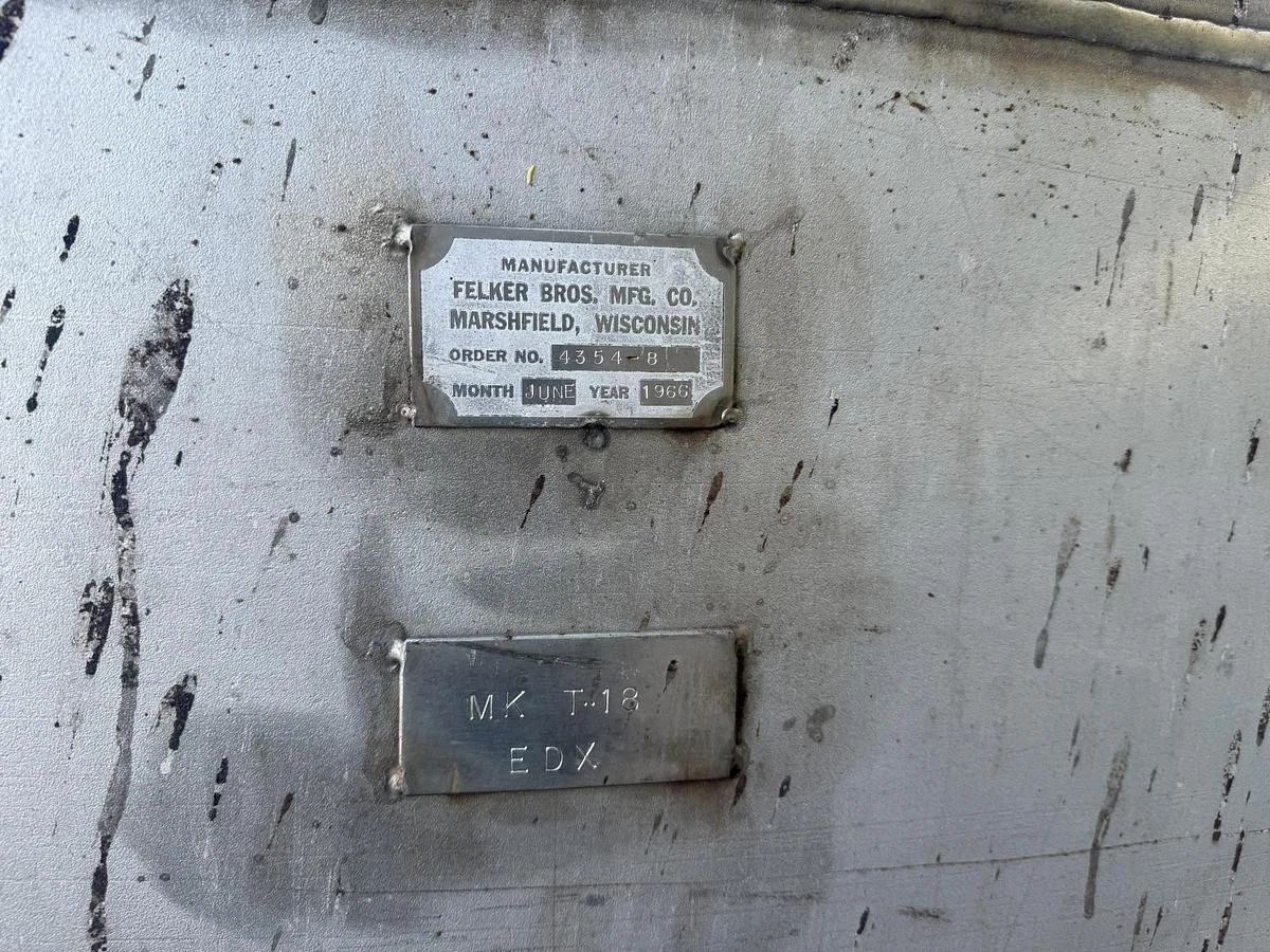 Used 10,000 GALLON MATRIX SERVICE 12' DIAMETER 12' HIGH 316L STAINLESS STEEL  TANK