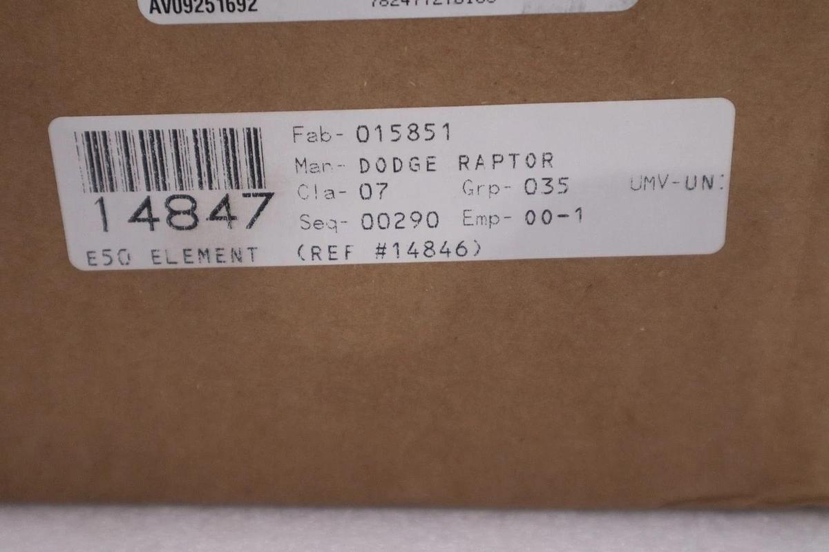 Used DODGE RAPTOR E50 ELEMENT 015851 - NEW IN BOX - STOCK SGF112