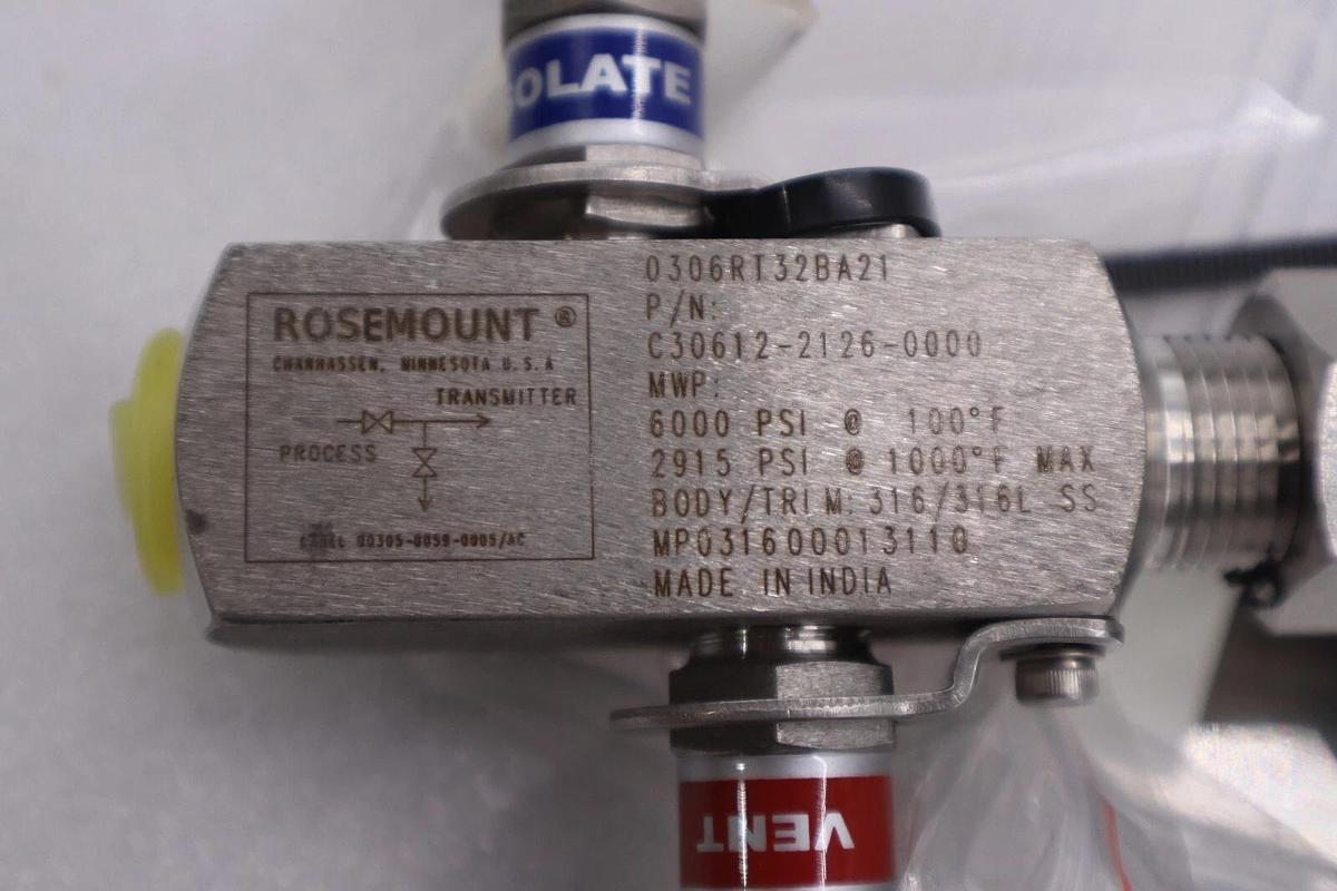 Used ROSEMOUNT 3051T / 3051TG2A2B21AS5K5 NEW TRANSMITTER W/ C30612-2126-0000 #G379A