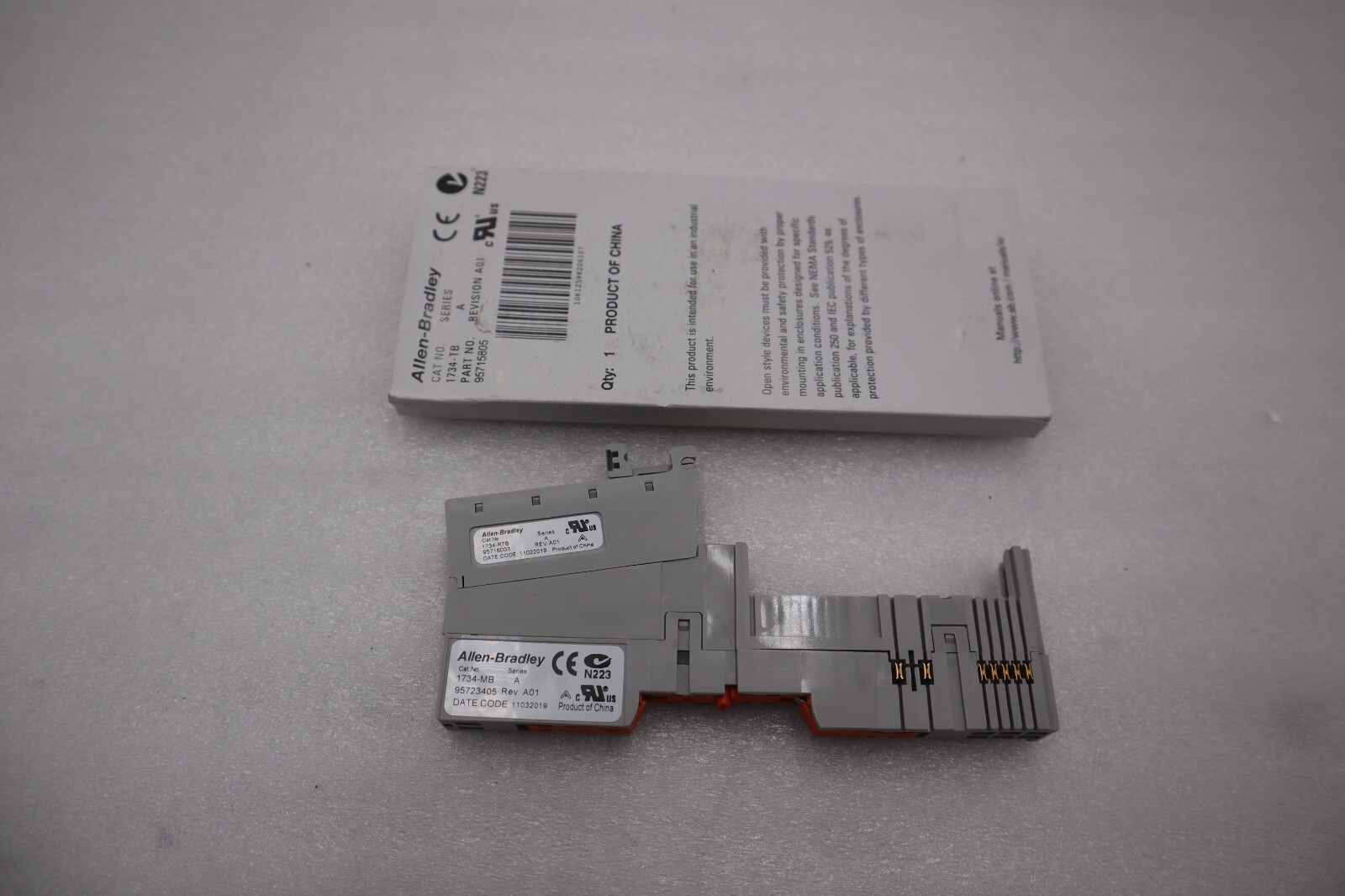 Used NEW OPEN BOX AB Allen Bradley 1734-MB Point I/O Base 1734-MB STOCK G346A