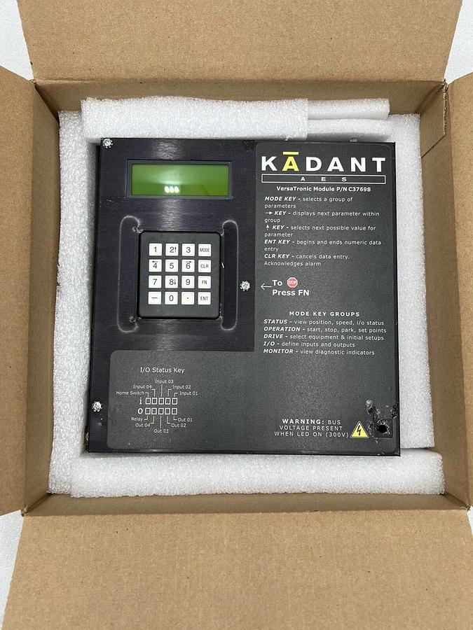 NEW KADANT AES VERSATRONIC MODULE P/N C37698 PUSH BUTTON SCRREN STOCK 3002