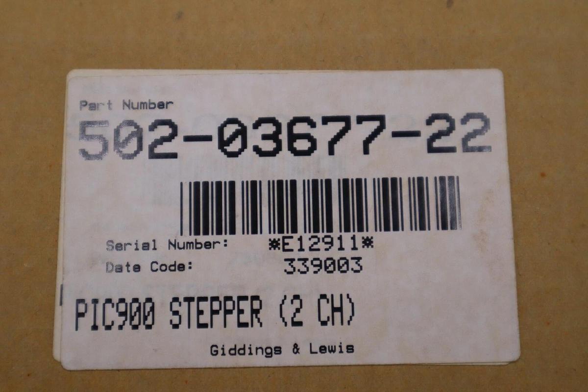 Used NEW Giddings & Lewis 502-03677-22R3 PiC900 Stepper Module STOCK 3802A