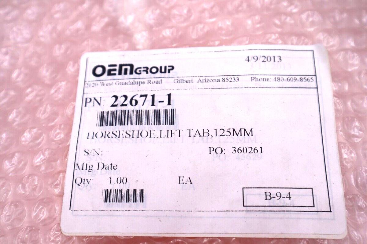 Used OEM GROUP 22671-1 HORSECHOE LIFT 125MM FORKLIFT #K-1811