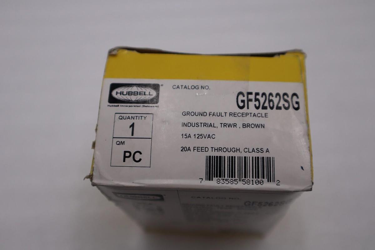 Used NEW OPEN BOX Hubbell GF5362SG Wiring Device STOCK H419A