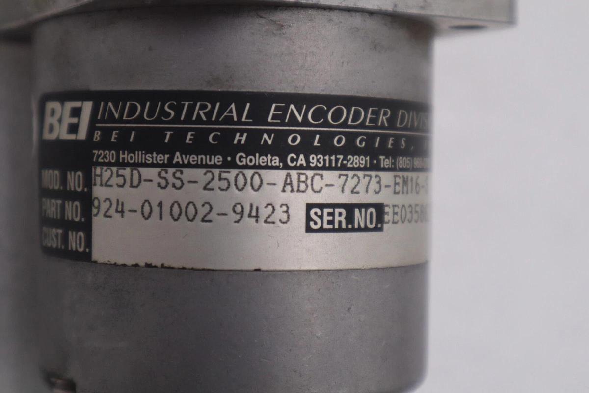 Used BEI H25D-SS-2500-ABC-7273-EM16-S ENCODER STOCK K-3212