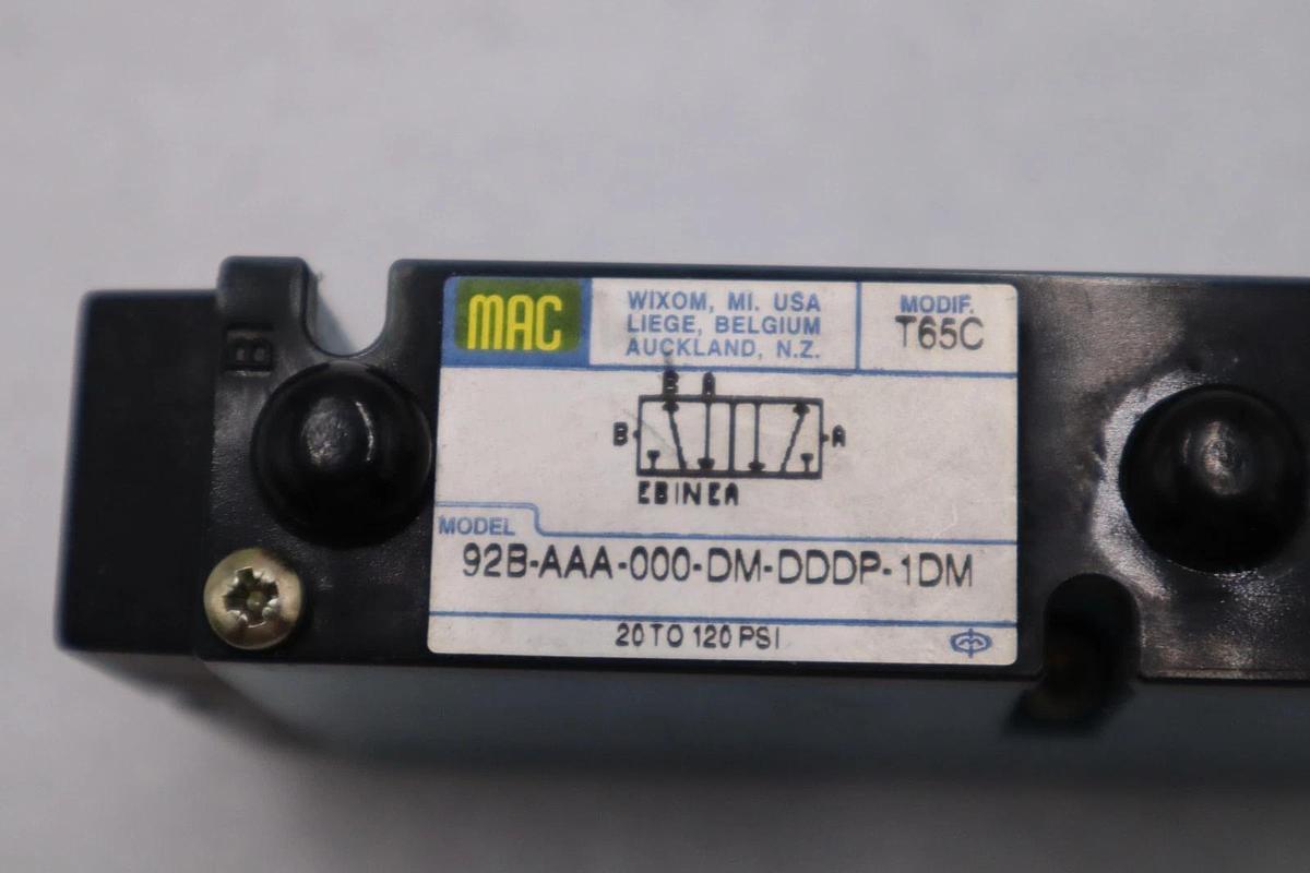 MAC VALVES INC 92B-AAA-000-DM-DDDP-1DM / 92BAAA000DMDDDP1DM (NEW NO BOX) #H1843