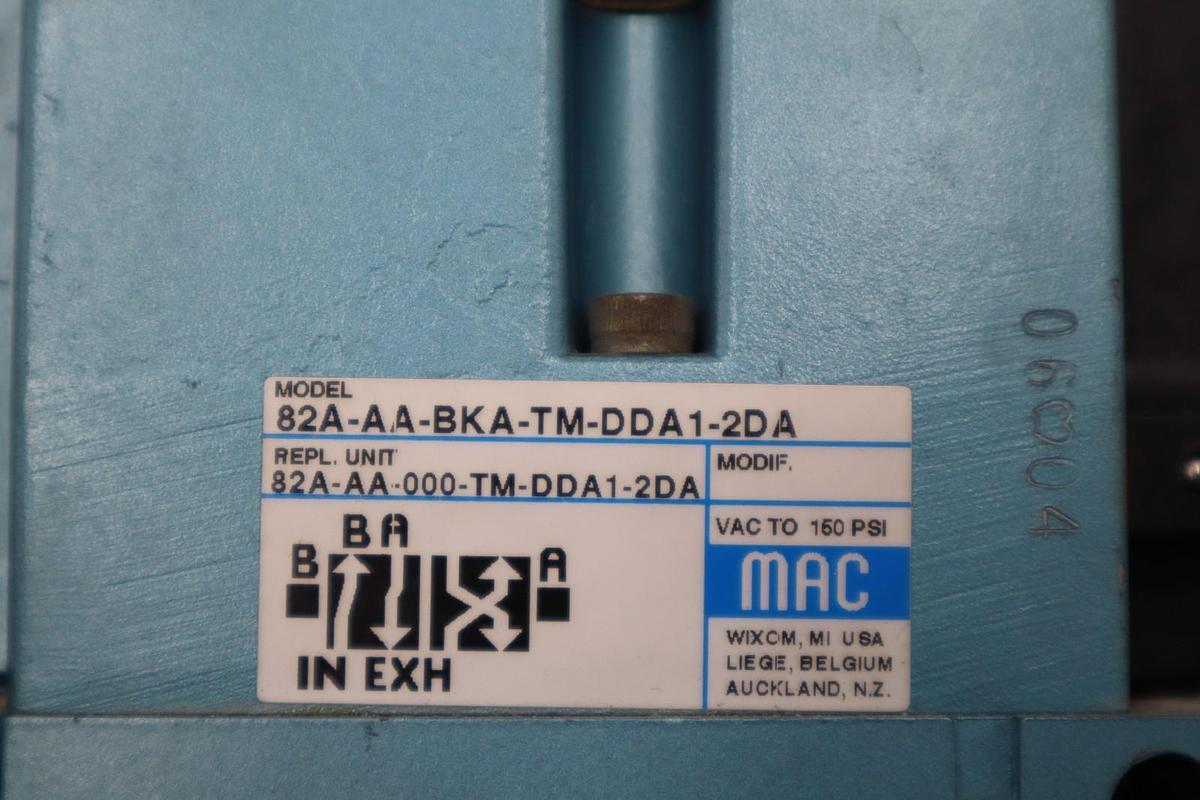Used MAC VALVES INC 82A-AA-BKA-TM-DDA1-2DA / 82AAABKATMDDA12DA (NEW) STOCK H1761