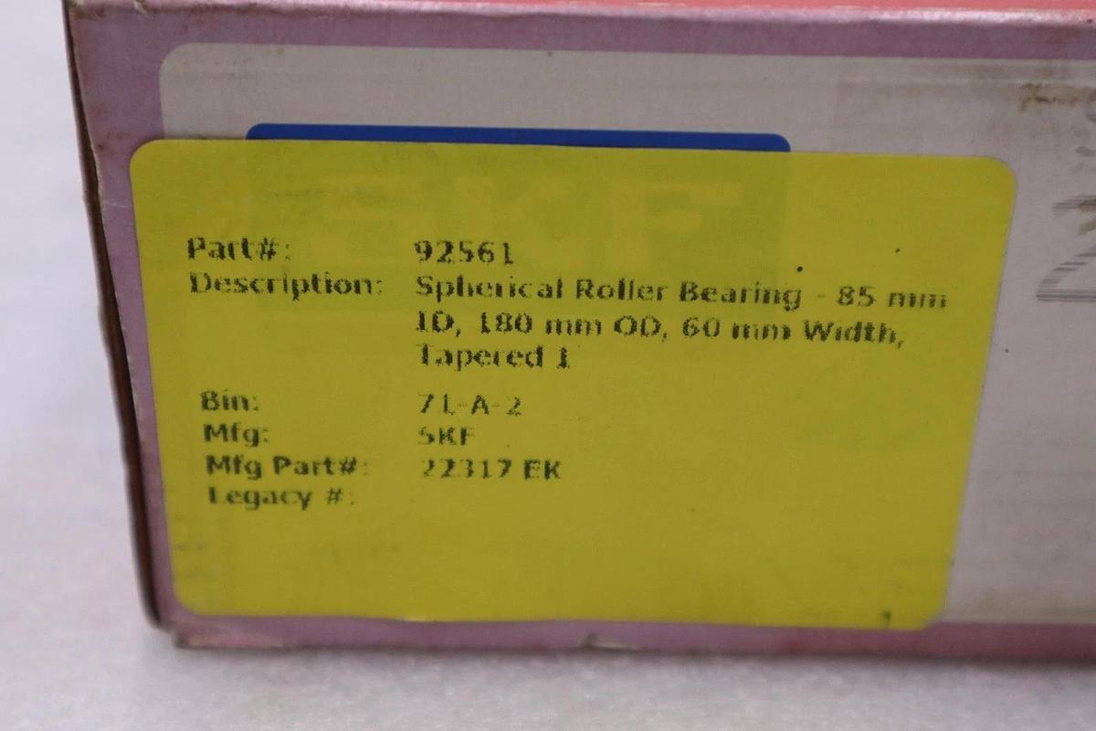 NEW OPEN BOX SKF 22317 EK spherical roller bearing STOCK CC82