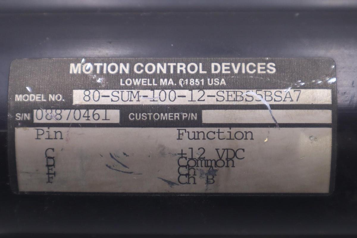Used MOTION CONTROL DEVICES 80-SUM-1000-12-SEBS5BSA7 / 08870461 ENCODER STOCK #K-3639