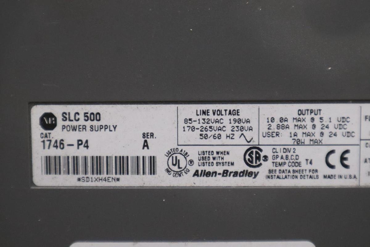 Used Allen Bradley 1746-P4 Series A Power Supply AB STOCK K4035CC