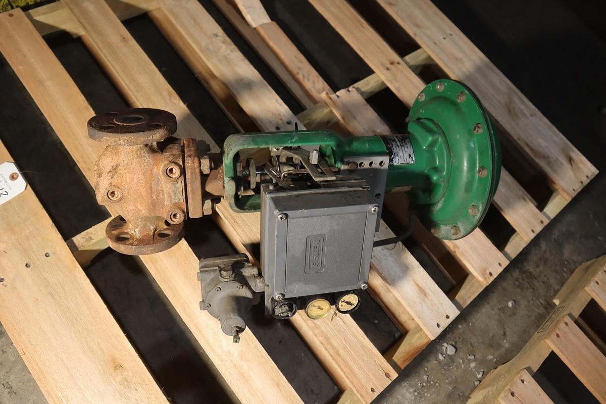 Used Fisher Control Valve Size 1 With Type ED Pneumatic Actuator