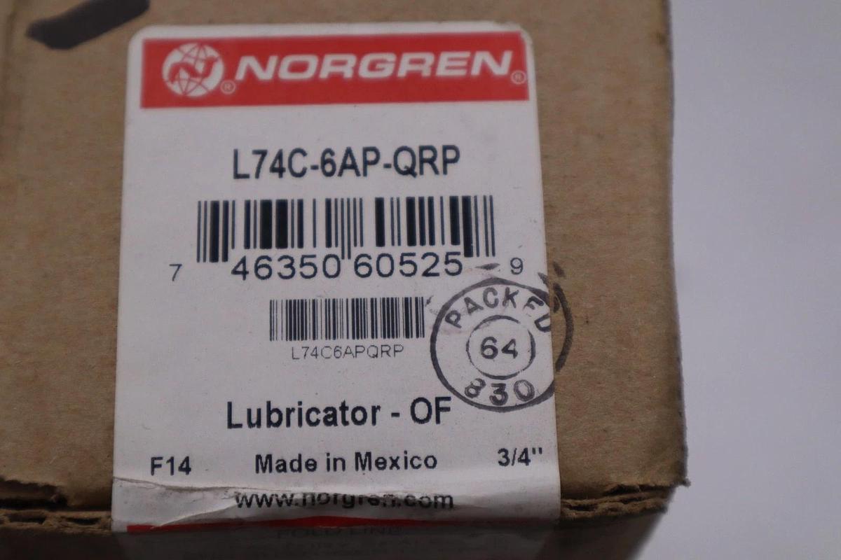 Used NORGREN L74C-6AP-QRP LUBRICATOR OIL - STOCK GF-1241