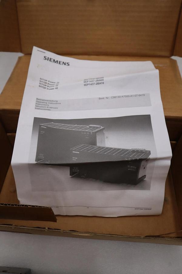 Used NEW SIEMENS 6EP1 434-2BA00/ 6EP14342BA00 Power Supply STOCK 309-C