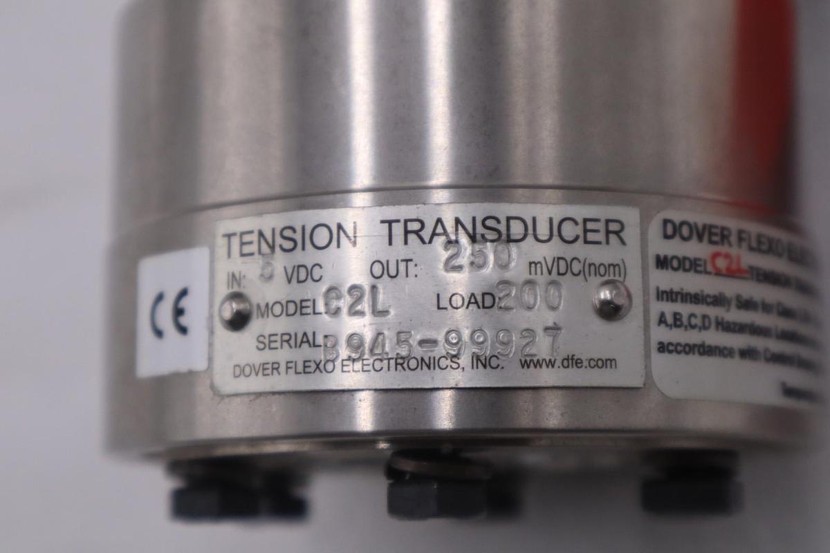 Used Dover Flexo C2L Tension Transducer 200lbs Load ø1-1/2in Bore STOCK G121B