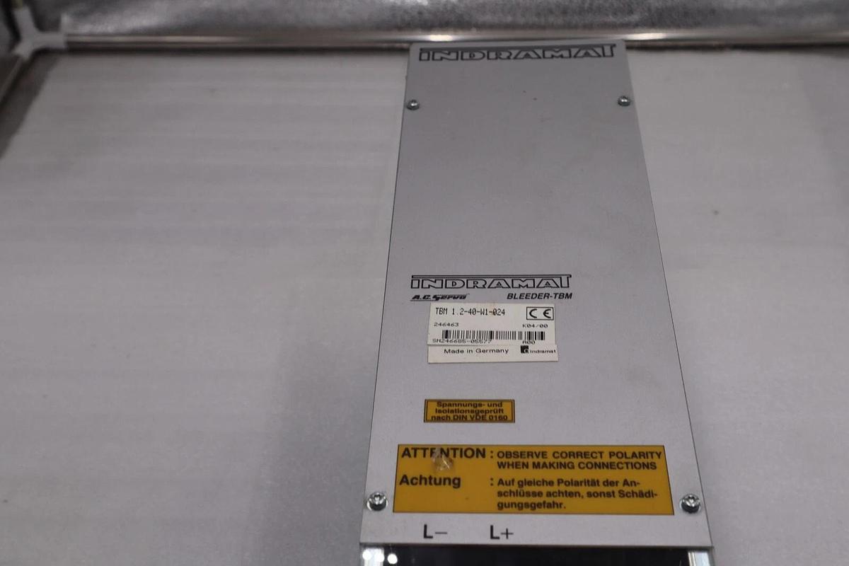 Used NEW Indramat TBM 1.2-40-W1-024 AC Servo Bleeder-TBM Bosch Stock 2215