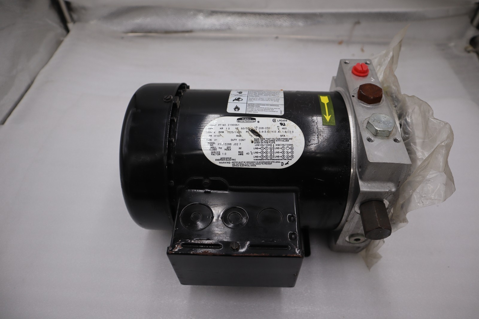 Used Haldex Hydraulics 1300233 1HP/3PH/1725 Motor STOCK H1181