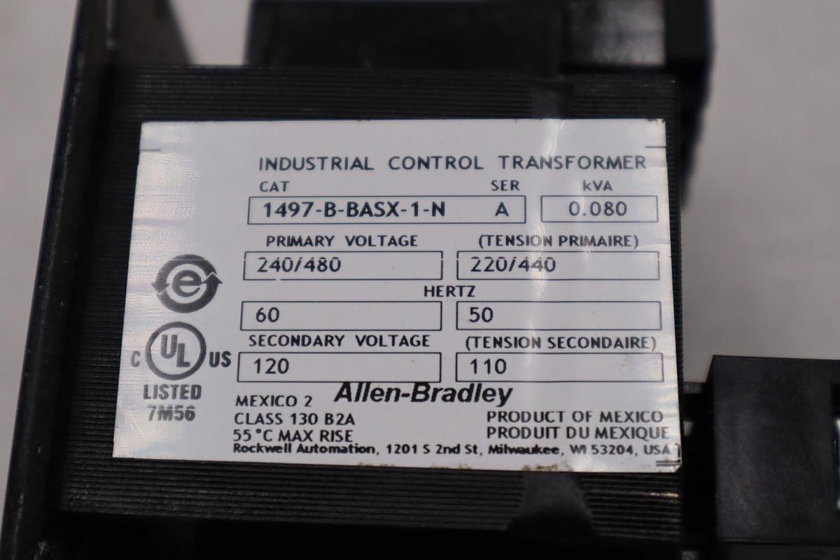Used NEW OPEN BOX AB Allen Bradley 1497-B-BASX-1-N Series A Transformer STK H947A