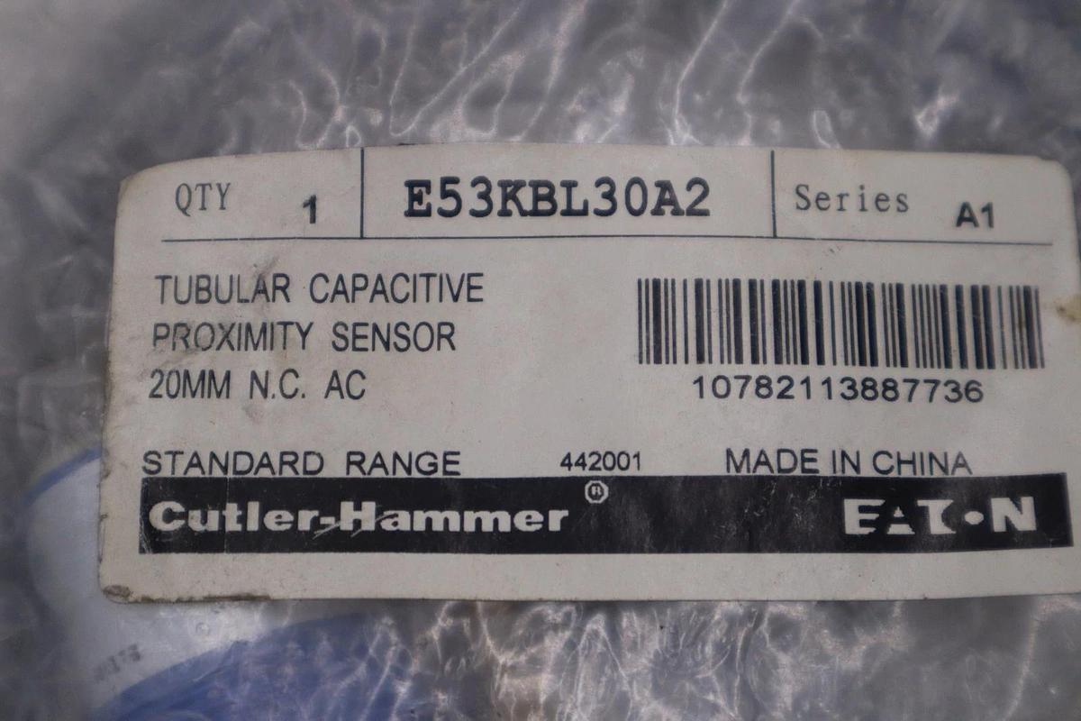 Used NEW EATON E53KBL30A2 SER A1 Tubular Capacitive Proximity Sensor 20mm STOCK H1299