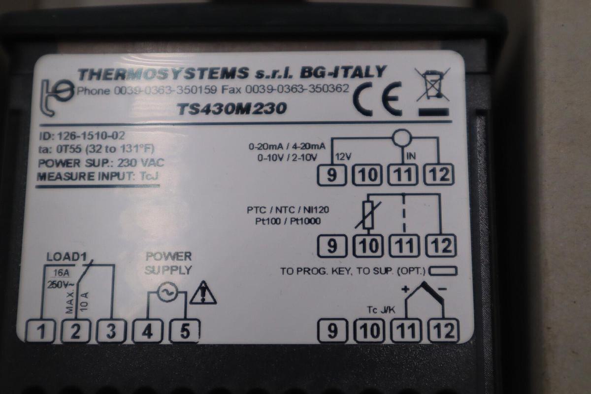 NEW TS430-Series Electronic ON/OFF Thermostat Panel Mounting 33x75m STOCK G693A