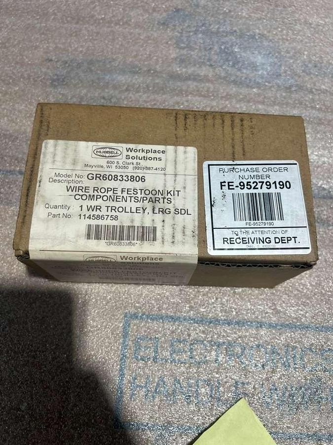 NEW HUBBELL WIRE ROPE FESTOON TOW CLAMP KIT GR60833806 STK K756CC