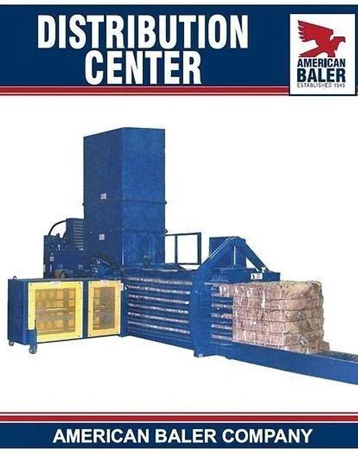 Used AMERICAN AUTO TIE BALER DC6348-8T30 WITH CONVEYOR DUAL 30HP MOTORS 8" CYLINDER