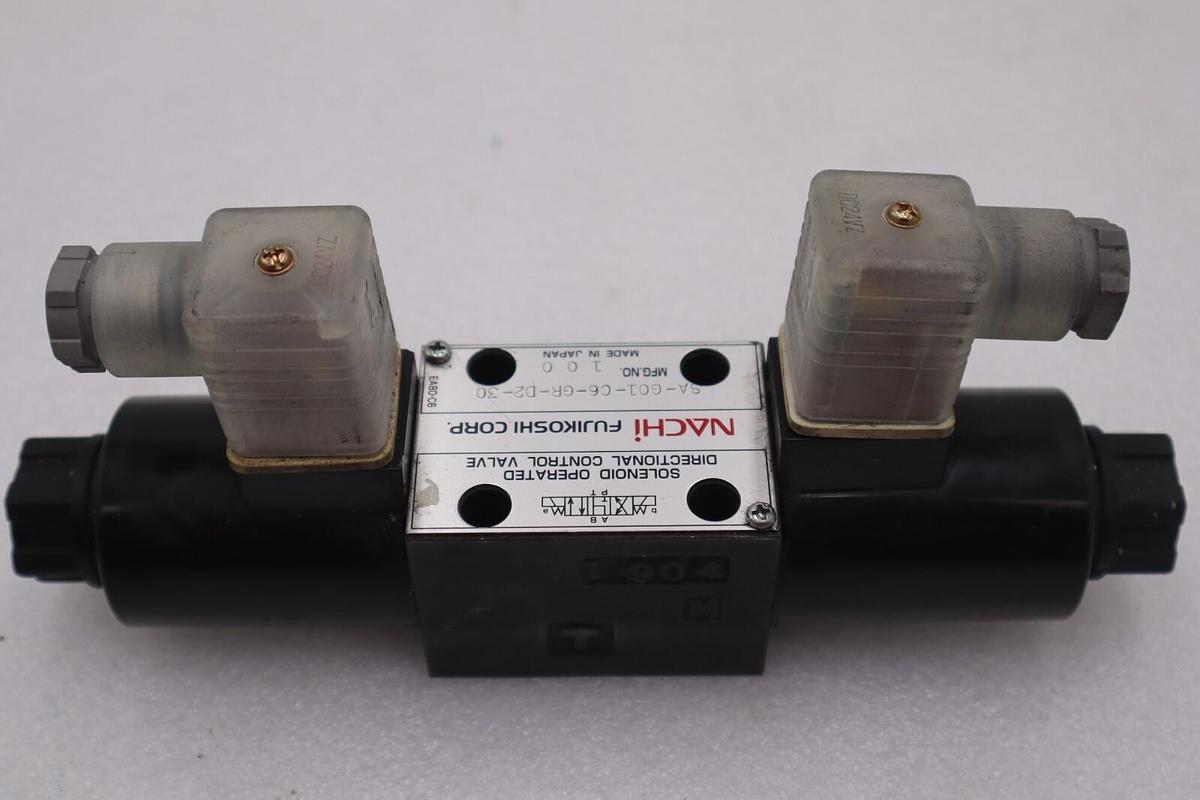 NACHI SA-G01-C6-GR-D2-30 SOLENOID OPERATED CONTROL VALVE STOCK #K-1896