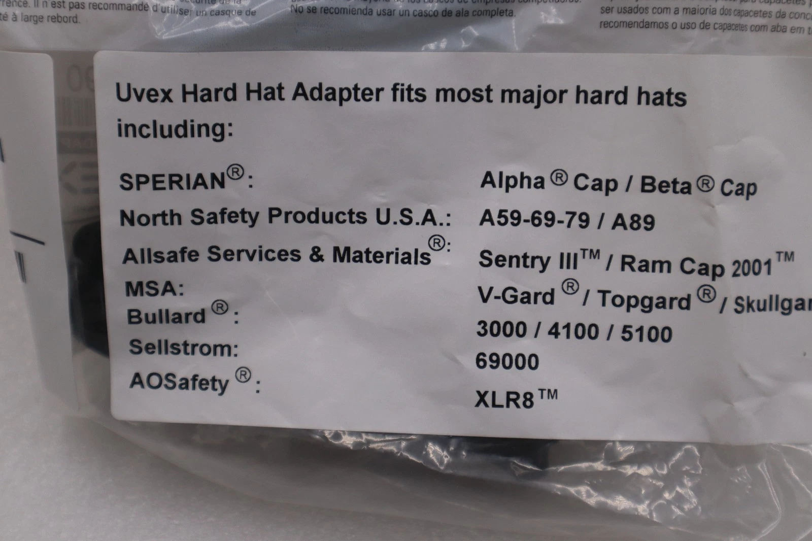 Used LOT OF 10 - UVEX Hard Hat Adapter Fits Most Hard Hats - STOCK SGF105