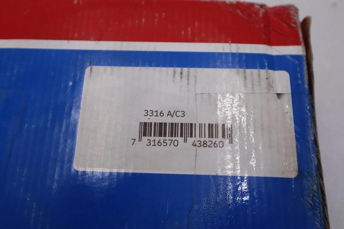Used NEW SKF 3316 A/C3 double row angular contact ball bearing STK 1541CC