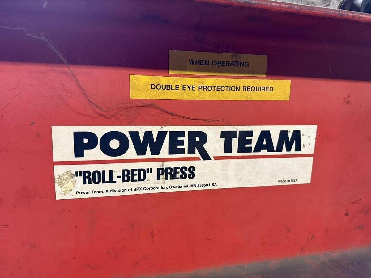 Used 80/100 TON PART NO. 210324(FRAME) POWER TEAM H-FRAME HYDRAULIC SHOP PRESS